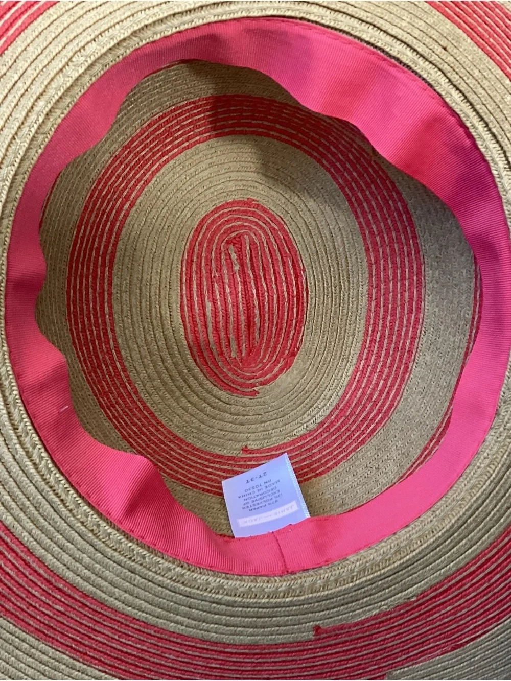 Janie And Jack Striped Straw Sun Hat Size 2T-3T